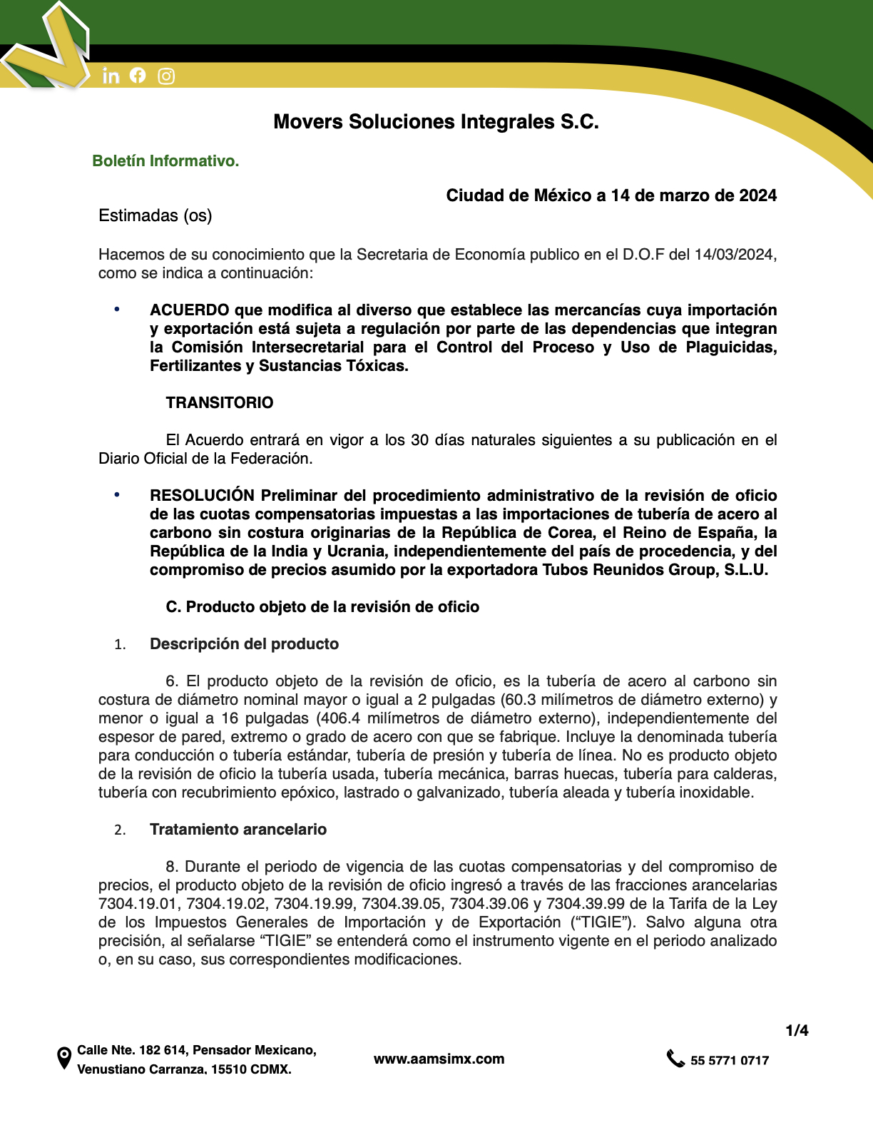 ACUERDO que modifica al diverso que establece las mercancías cuya importación y exportación está sujeta a regulación por parte de las dependencias que integran la Comisión Intersecretarial para el Control del Proceso y Uso de Plaguicidas, Fertilizantes y Sustancias Tóxicas.