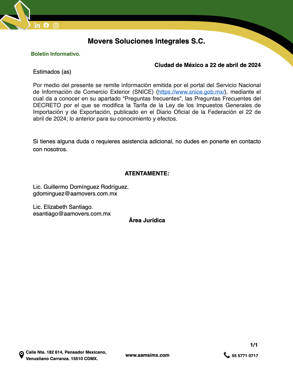 DECRETO por el que se modifica la Tarifa de la Ley de los Impuestos Generales de Importación y de Exportación