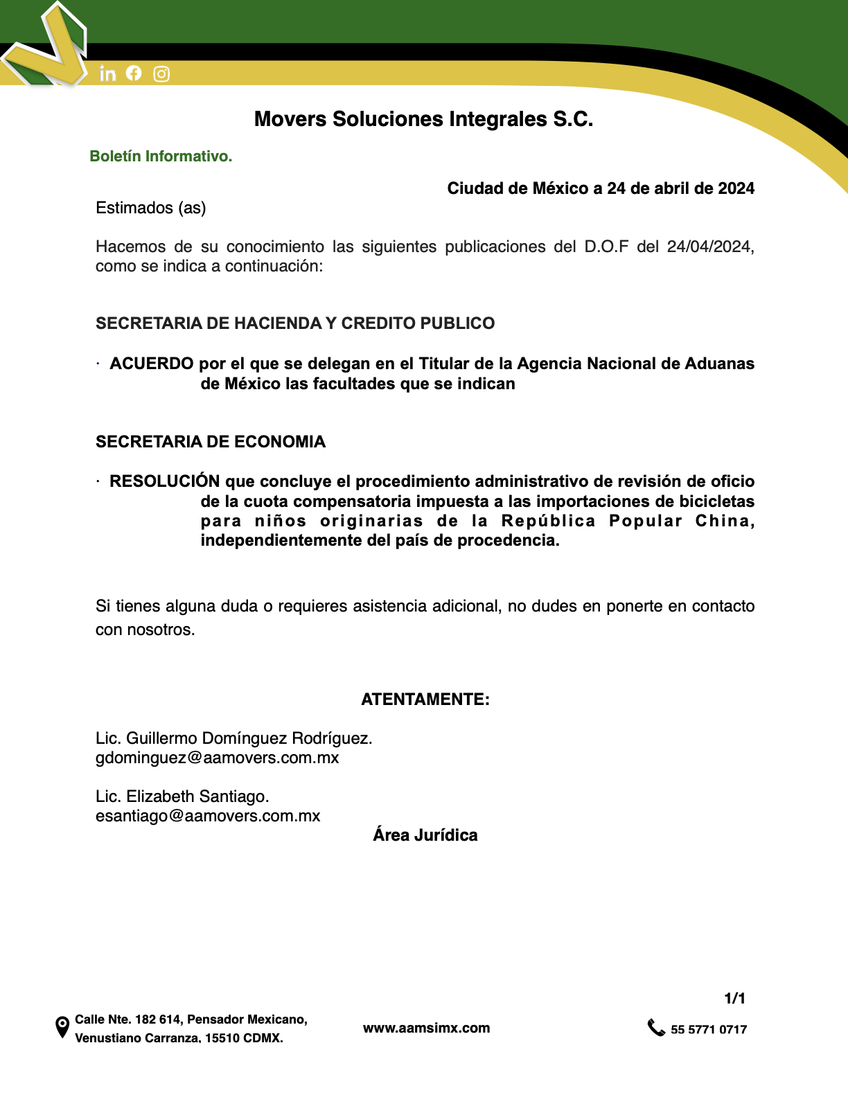 ·  ACUERDO por el que se delegan en el Titular de la Agencia Nacional de Aduanas de México las facultades que se indican