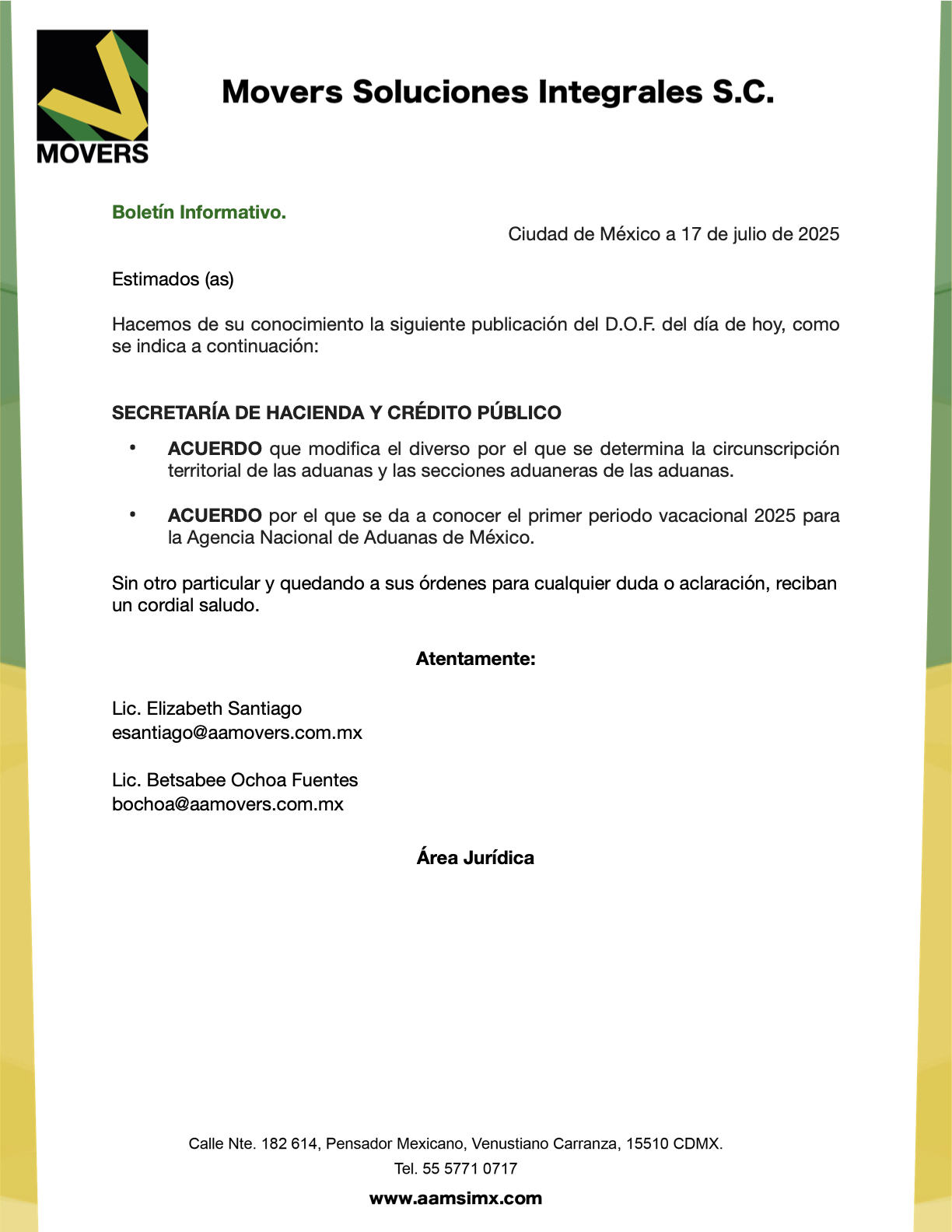 actualizacion-aduanas-vacaciones-2025-shcp
