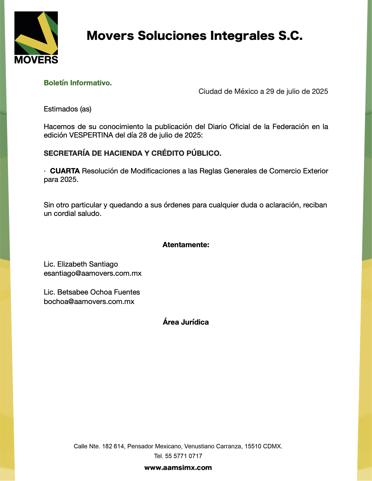 SHCP 2025: Actualización a las Reglas Generales de Comercio Exterior