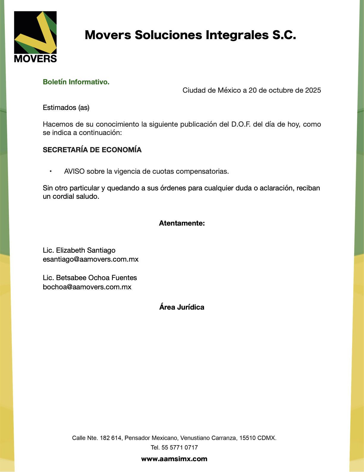 Vigencia de Cuotas Compensatorias 2025-2026: Productos y Plazos Clave | Movers Aduanal