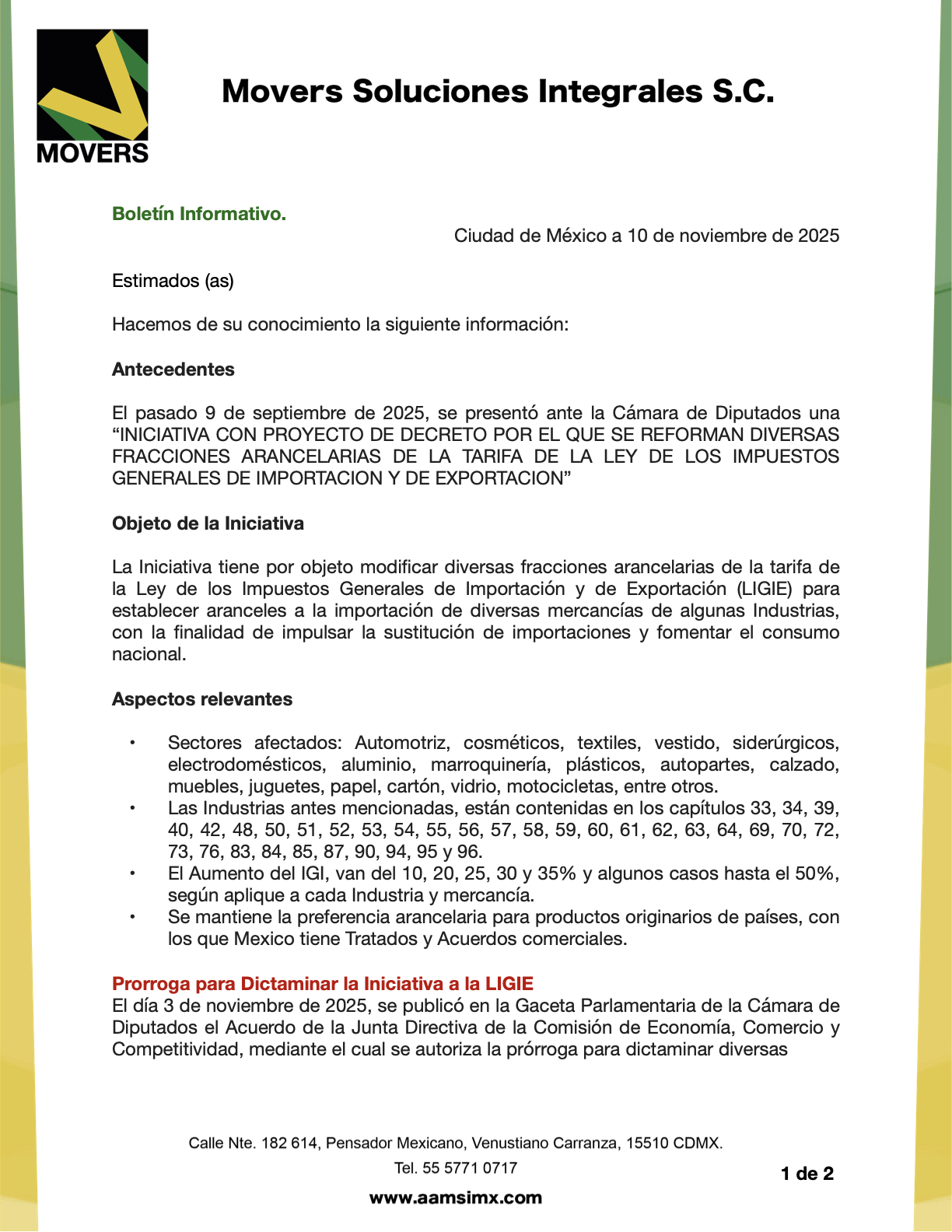 prorroga-reforma-arancelaria-ligie-2027-aumentos-50-porciento