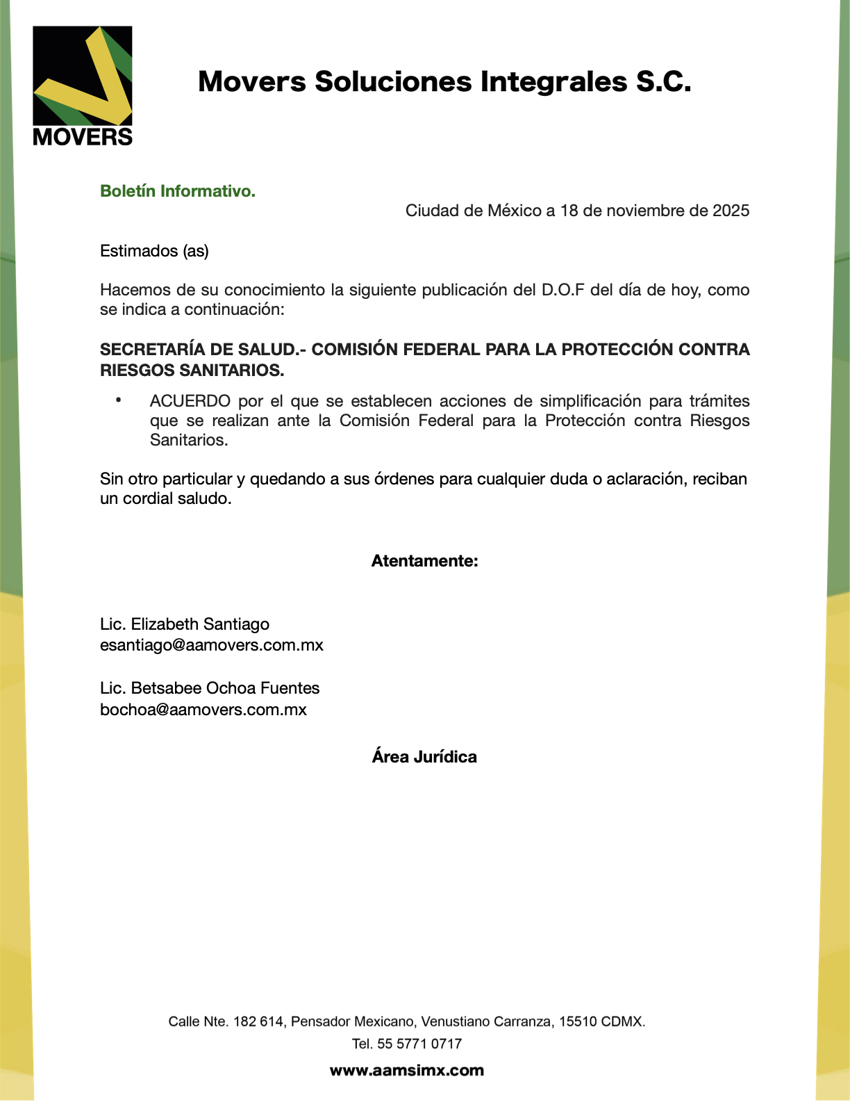 simplificacion-tramites-cofepris-acuerdo-dof