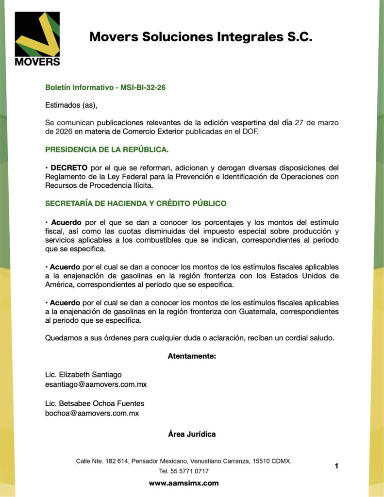 reforma reglamento ley antilavado 2026