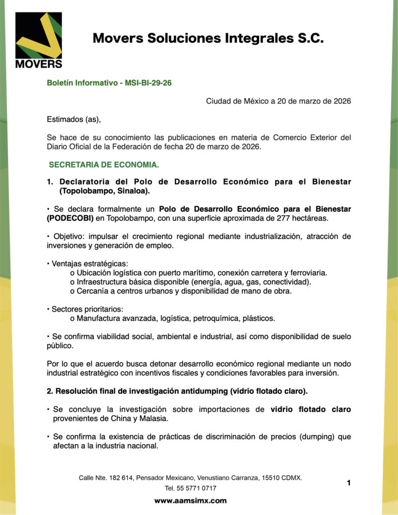 cuotas antidumping vidrio flotado China Malasia 2026