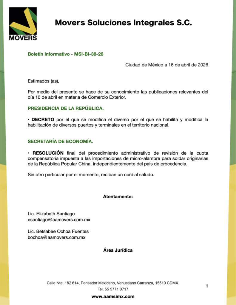 resolución final cuota compensatoria microalambre para soldar China 2026