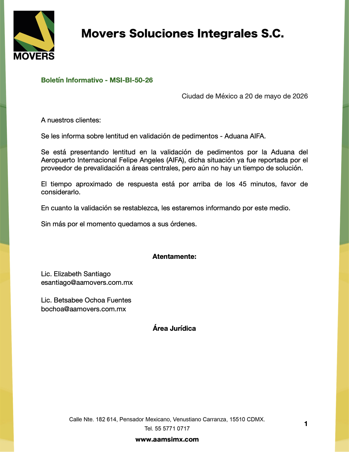 lentitud validación pedimentos AIFA