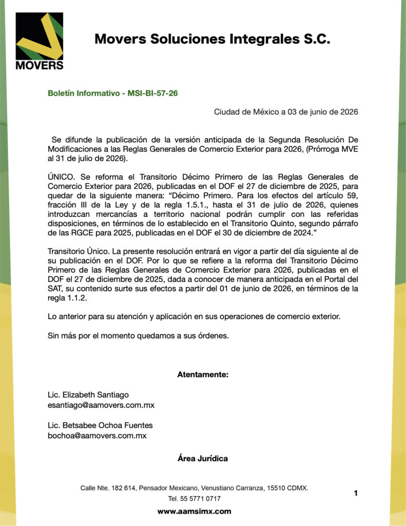 prórroga MVE 31 julio 2026