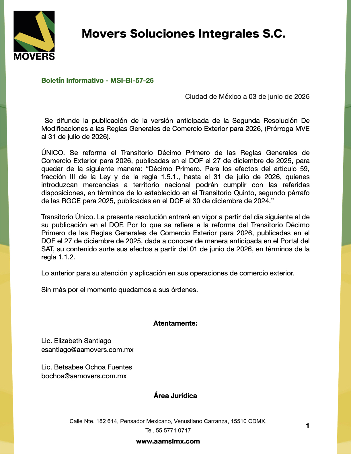 prórroga MVE 31 julio 2026