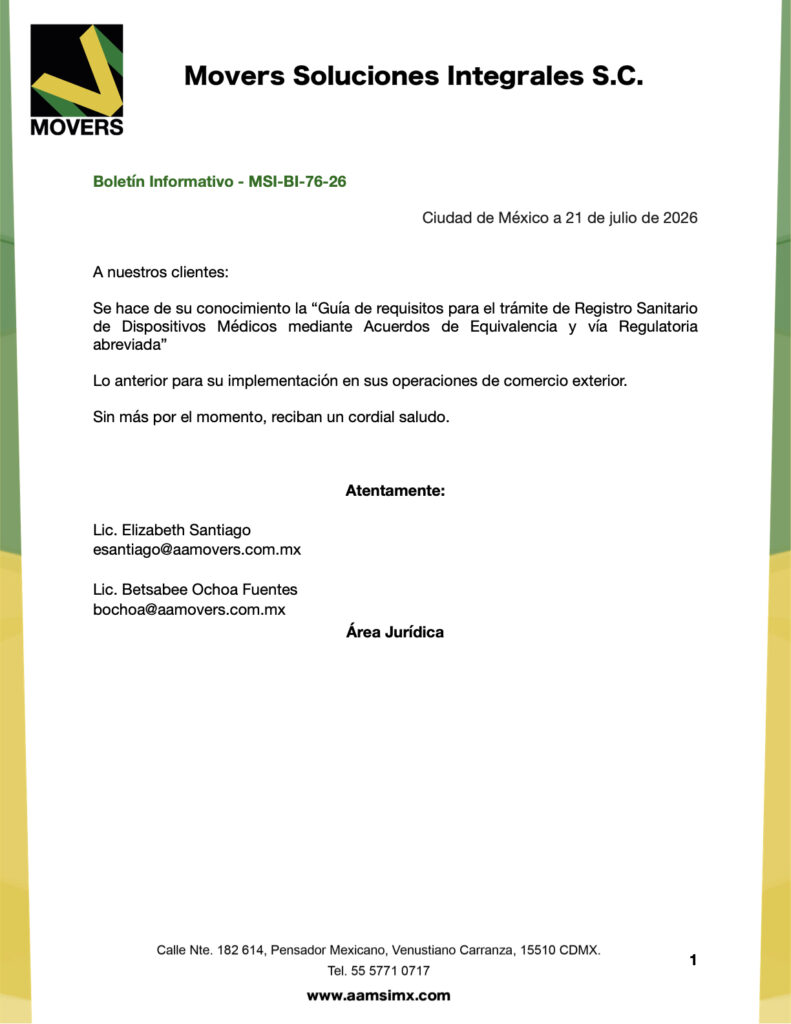 registro sanitario dispositivos médicos COFEPRIS 2026