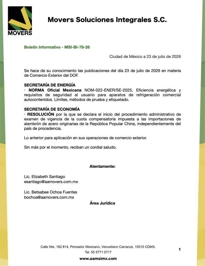 NOM-022-ENER/SE-2025 refrigeración comercial