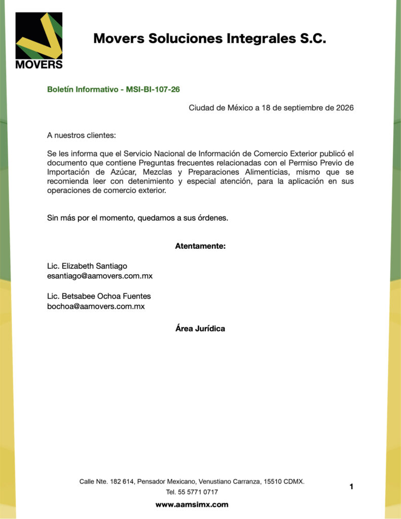 FAQ Permiso Previo Importación Azúcar 2026 | VUTCE